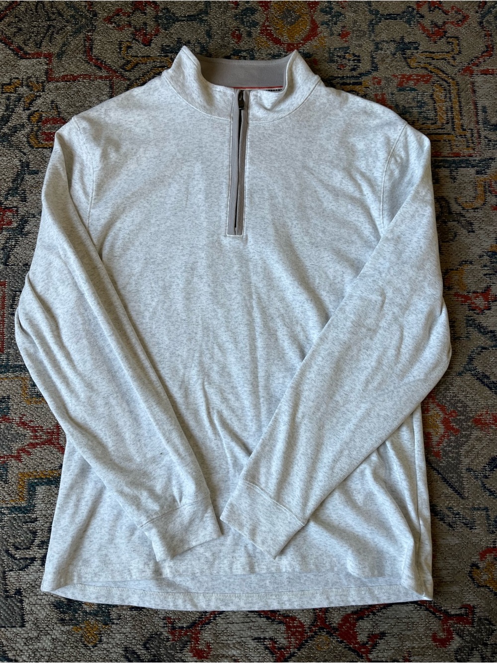 The Normal Brand Men's Light Heather Gray Quarter-Zip Pullover Size L